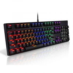 K96 Wired mechnical keyboard RGB black color with side laser - Image 1