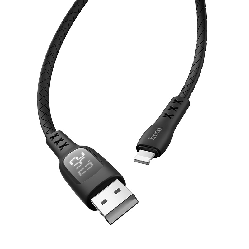S6 Sentinel Charging Data Cable Time Display Lightning Black Laptops