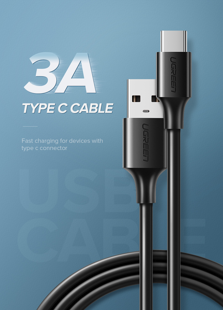 UGREEN USB 2.0 to USB-C data cable Black – 1M | Laptops | Computers ...